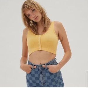Urban Outfitters Out From Under Drew Snap-front Seamless Cropped Tank, M/L